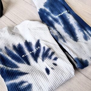 Missguided White Ribbed Top with Black Label